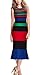 REPHYLLIS Women Short Sleeve Striped Casual Wear To Work Business Pencil Dress