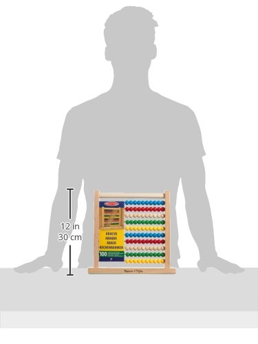 Melissa & Doug Abacus - Classic Wooden Educational Counting Toy With 100 Beads