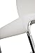 ARMEN LIVING Amanda Side Upholster Chrome White Finish Kitchen & Dining Chair-Set of 2