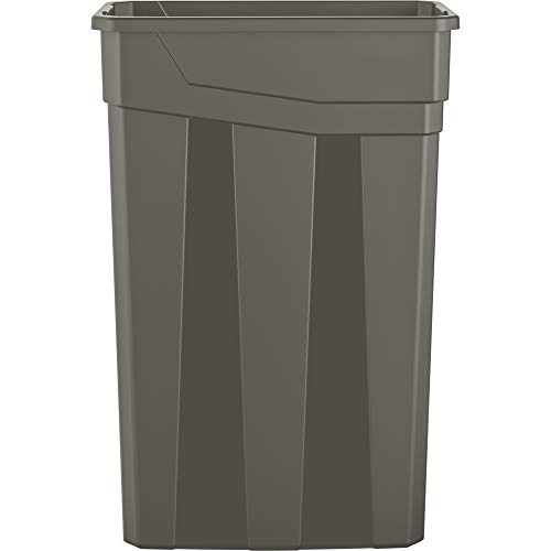 Amazon Basics 23 Gallon Commercial Slim Trash Can, No Handle, Grey, 2