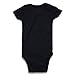 ROMPERINBOX Unisex Solid Black Baby Bodysuit 0-24 Months Multi-packs Interlock 195 Gsm (0-3M, Black 5 Pack)