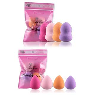 URBANMAC Beauty Foundation Cream Powder Liquid Blender Sponge Puff Set of 4