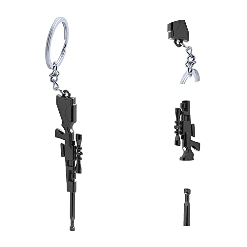 JINZHOUFZ Mini Metal Shooting Gun Model Keychain Pendant Keyring
