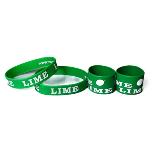 Culinary ID Bands “Lime” Juice Pourer Bottle Bands, Silicone Neck and Base Labe…