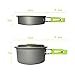 18pcs Camping Cookware Kit for 2-4 Person with Camp Stove- Non-Stick Portable Pots Pans Foldable Stainless Steel Knife/Fork/Spoon Hiking Gear (Cookware Set 3-Green)thumb 3