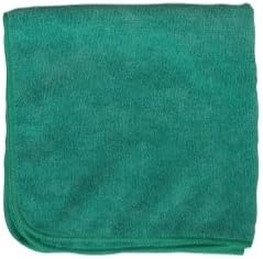 Detailer's 16""x16"" Green Microfiber Cloth, Bag of 12 Tools Equipment Hand Tools