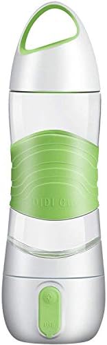 JXJ Smart Water Cup, 4 In 1 Hydration Reminder Drip Cup With Spray Humidifier, Led Lighting, Timed Reminder, Usb Rechargeable. Sports Bottle Climbing, Hiking, Camping, Fitness,Green [Energy Class A]