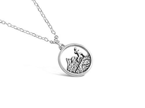 Rosa Vila Inspirational Running Necklace, Motivational Runner Necklace, Silver Tone Running Charm with 17" Chain, Ideal for Marathon Runners, Gifts for Runners, Track and Field Gifts (Running Man)