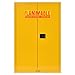 Sandusky Lee SC450F Yellow Steel Safety Cabinet for Flammable Liquids, 2 Shelves, 2 Door Manual Close, 45 Gallon Capacity, 65