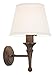 Regency Hill Braidy Farmhouse Rustic Wall Lamp Bronze Metal Plug-in 7