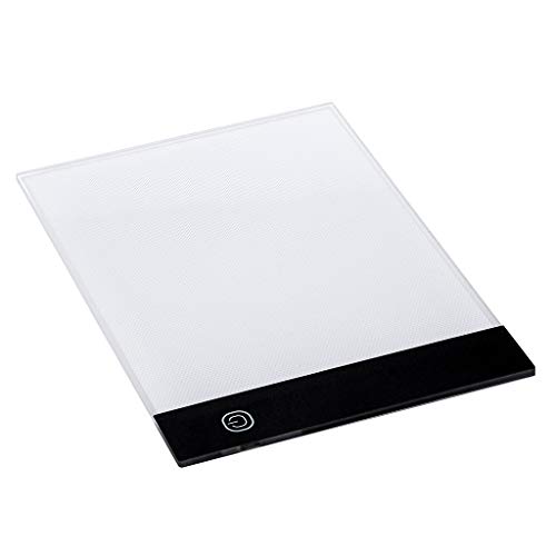 Choosebuy LED A5 Painting Tablet Board, Electronic Writings Pads, Drawing Board, Third Gear Dimming Copy Pad Panel Gifts for Kids (White)