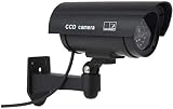 BW 2pcs 1100B Fake CCTV Security Camera Imitation with Flashing Light Black view 3