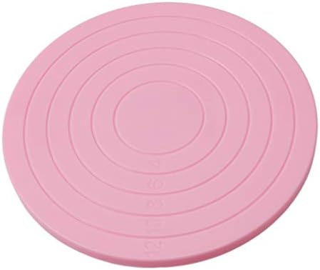 Sevenfly Cookie Decorating Turn Table Mini Spinning Cake Decorating Stand 360 Degree Revolving Sugar Cookie Swivel Stand(Pink)