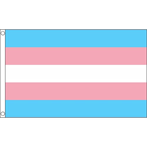 5ft x 3ft (150 x 90 cm) New Transgender Gay Pride 100% Polyester Material Flag Banner Ideal For Pub Club Festival Business Party Decoration