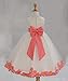 Wedding Pageant Flower Petals Girl Ivory Dress with Bow Tie Sash 302a 6