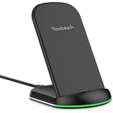 Yootech Wireless Charger Qi-Certified 7.5W Wireless Charging Stand Compatible iPhone Xs MAX/XR/XS/X/8/8 Plus,10W Compatible Galaxy S10/S10 Plus/S10E/S9,5W All Qi Enabled Phones(No AC Adapter)