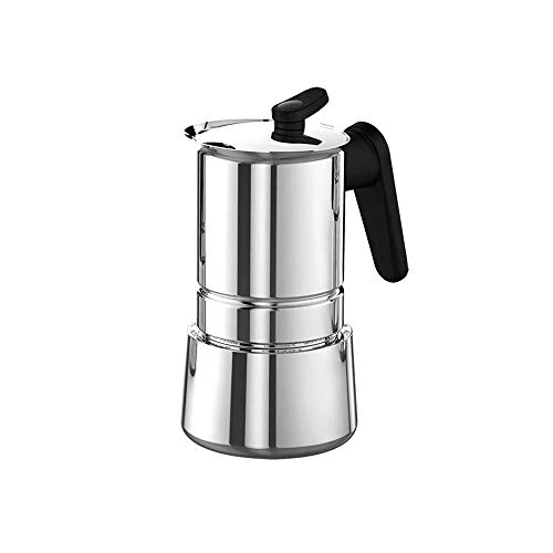 Stainless Steel Coffee Pot Moka Pot Espresso Coffee Cup Espresso Machine 15.5x7.5cm/17.5x8.5cm (Size : 8.5x17.5cm)