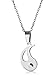 Jstyle Jewelry 2 Piece Mens Womens Friendship Yin Yang Necklace Pendant Couples Necklace