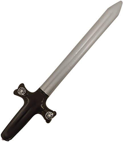 Inflatable Silver Sword Blow up Party Accessory 80 cm Prop Knight Pirate
