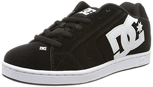 DC Net SE - Tenis de Skate para Hombre, Negro, Blanco y Negro, 40.5