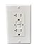 TEKLECTRIC - GFCI Receptacle 20A 125V Tamper Resistant + Wall Plate - GFCI Outlet 20 AMP 125 VOLT Grounded - Wall Plate and Screws Included WHITE (10 Pack)