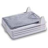 DegoCython 5-Piece Clothing Organizer, Stackable Closet Storage with Flip-Top Lid, Space-Saving Layered Design for Shirts/T-Shirts, Durable PP Material for Home Bedroom Closet Organization