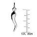West Coast Jewelry 925 Sterling Silver Italian Horn Charm
