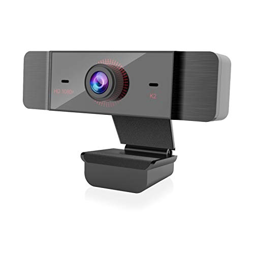 1080P Webcam, Web Camera with Microphones, USB Webcam Video Camera for Computers PC Laptop Desktop, Conference Study Video Calling, Skype, Plug and Play