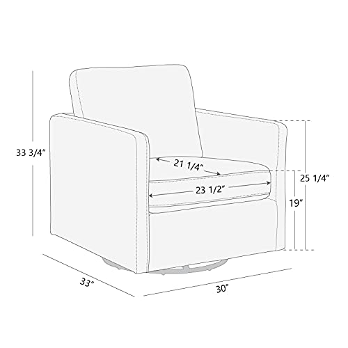CHITA Swivel Accent Chair, Club Arm Chair in Performance Fabric for