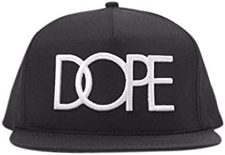 DOPE 3D Embroidered Logo Snapback Hat One Size Black