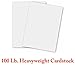 Basic White Card Stock Paper - 8.5 x 11 - 100lb Cover (270gsm) - 50 Papers Per Pack