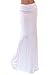 GotStyle Vivicastle Women's Spand Long Solid Rayon Foldover Maxi Skirt (Medium, Off White)