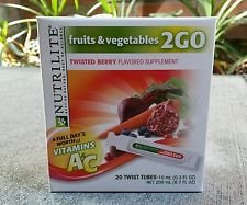 Nutrilite Fruits & Vegetables 2GO Twist Tubes - Twisted Berry by Nutrilite