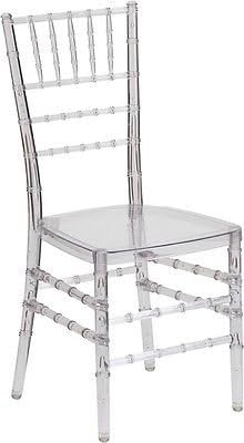 Brand New Commercial Quality Crystal Clear Chiavari Chair