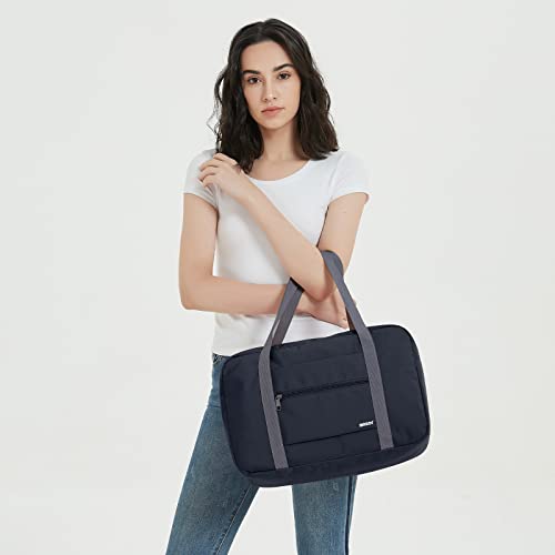 WANDF Ryanair Handbag 40 x 30 x 20, Foldable Small Sports Bag for Airplane, Weekend Travel Bag Unisex Men and Women (Blue 24L)