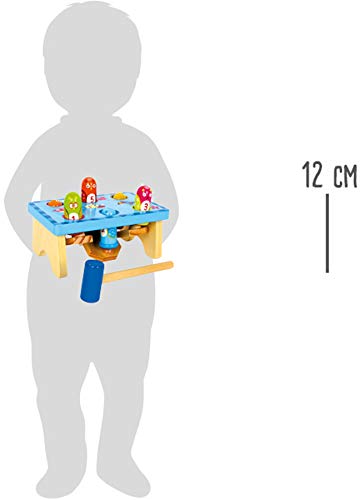 small foot 5807 Klopfbank "Hau den Vogel" aus Holz, buntes Design mit Zahlenspiel, inkl. Holzhammer, ab 18 Monate – Bild 6