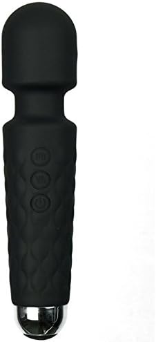 Cordless Wand Massager 8 Powerful Speeds and 20 Astonishing Vibration Modes, Rechargeable, 6.4 Ounce (Black)