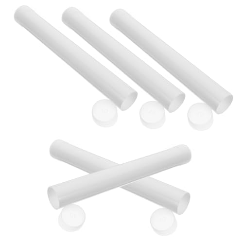 Housoutil 5pcs PVC Poster Tube for Artwork Document Storage Multi-Functional Travel Holder with Cap for Posters and Photos