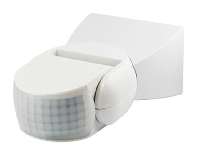 Rilevatore di movimento su superficie orientabile con angolo di 180°/360°. Ideale per migliorare la sicurezza e l'illuminazione in spazi diversi.