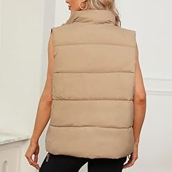 Century Star Khaki Puffer Vest for Women's
