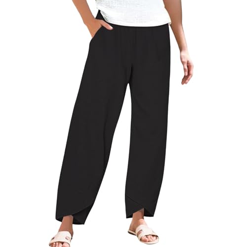 Linen Beach Pants Women Linen Wide Leg Pants for Women