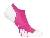 Vitalsox Run and Fun Ghost No Show Plantar Compressions Socks, Fuchsia, Medium VT0310