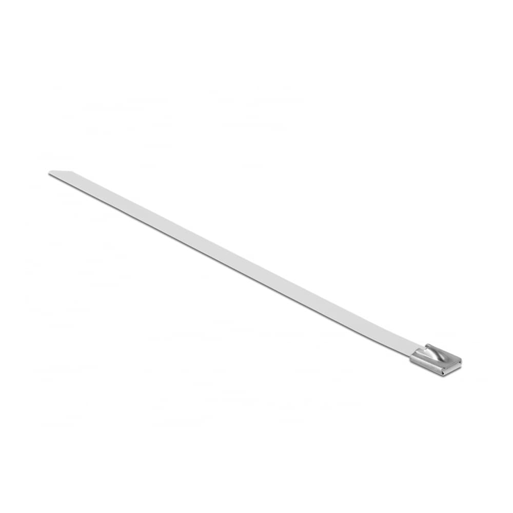 DeLock Stainless Steel Cable Ties L 400 x W 7.9 mm White Pack of 10