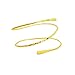 OCTCHOCO Minimalist Gold Metal Coil Upper Arm Cuff Open Arm Bracelet Armlet Armband Bangle for Women Dia 3.7