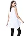 JollieLovin Womens Plus Size Loose-fit Sleeveless T-Shirt Tank Tunic Top(L, White)