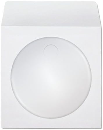 100 Paper CD Sleeves with Window & Flap Consumer Portable Electronics/Gadgets, White - Image 5