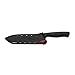 Farberware Edgekeeper 5-Inch Santoku Knife with Self-Sharpening Blade Cover, High Carbon-Stainless Steel Kitchen Knife with Ergonomic Handle, Razor-Sharp Knife, Black