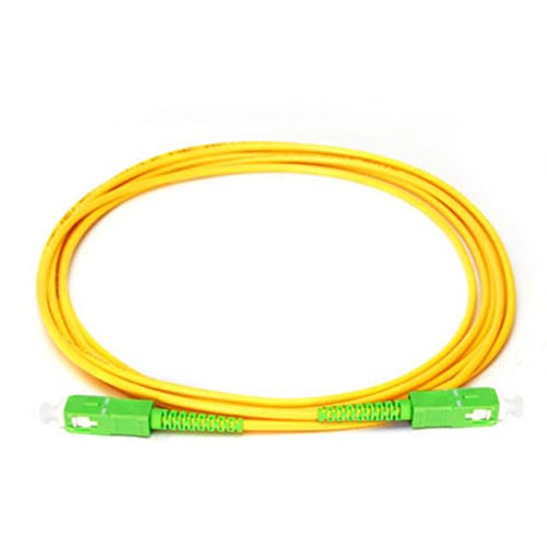 CHB 3 Meter Simplex 2mm Fibre Optic Patch Cable SC LC FC ST E2000 APC UPC Single Mode OS2 9/125 Yellow Patch Lead Fiber Patchcord (SC/APC - SC/APC)