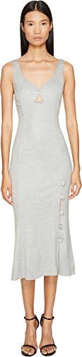Prabal Gurung Women's Jersey Sweetheart Neck Flare Skirt Dress Grey 8