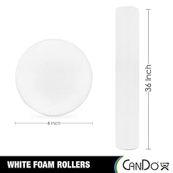 CanDo White PE Foam Rollers for